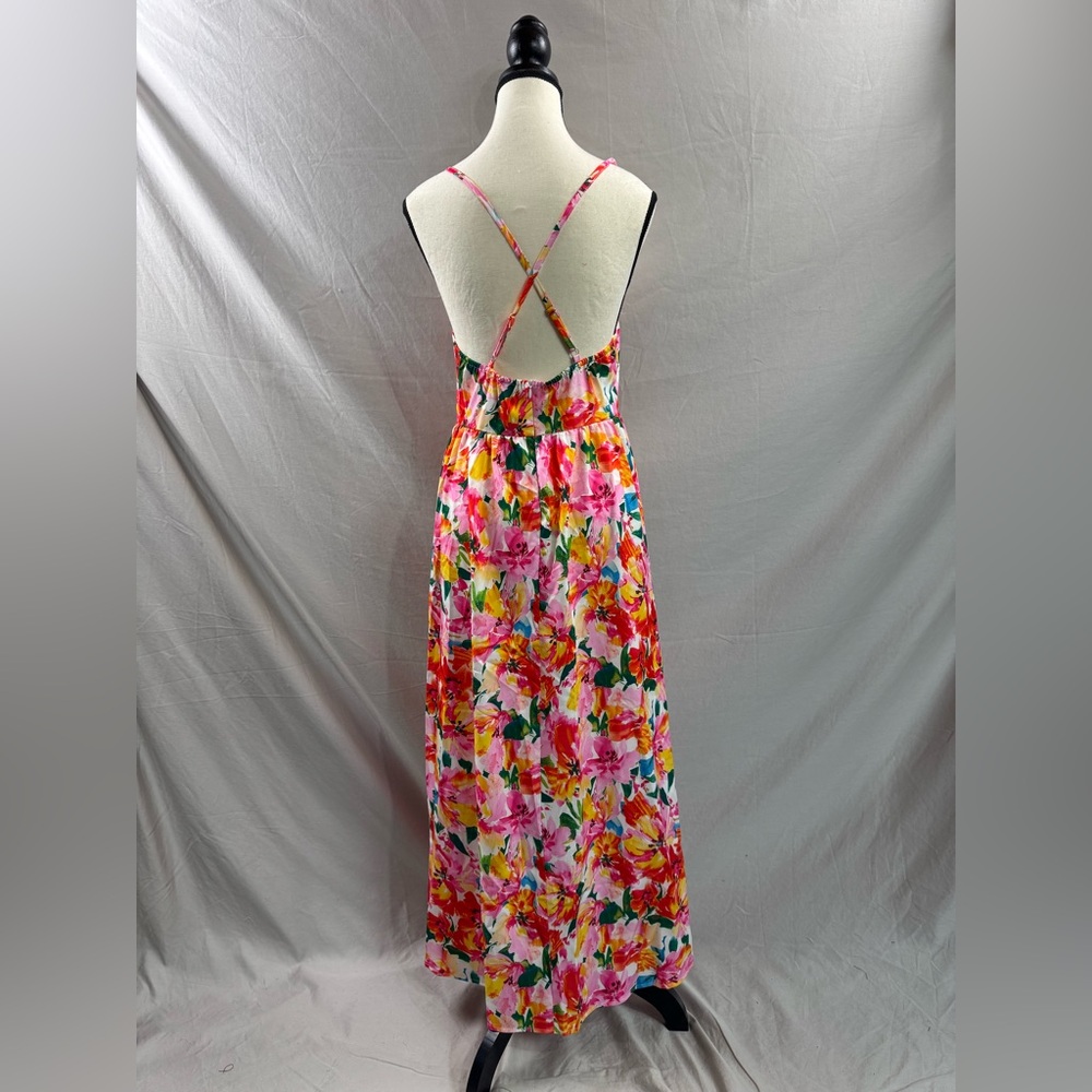 LAST ONE 🔥 Floral Midi Dress With Side Slit - Picture 8 of 8